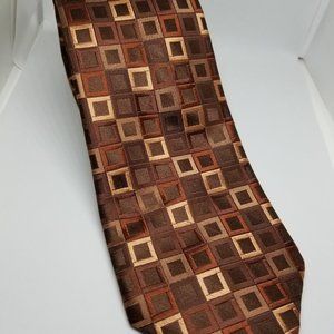 Mens Sean John 100% Silk Brown Tie